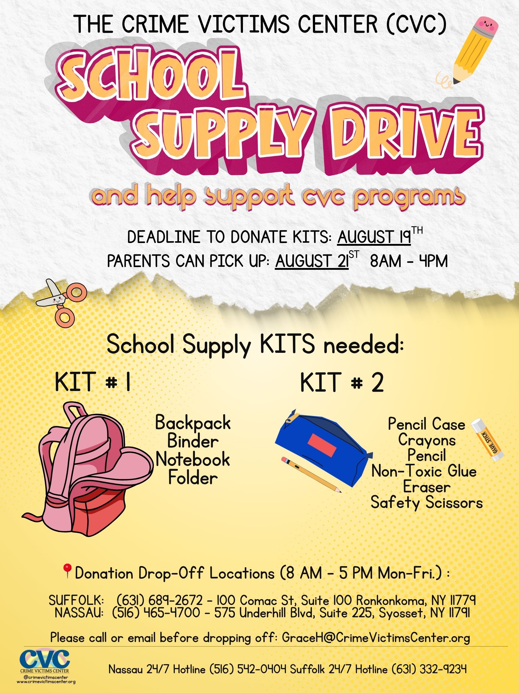 School Supply Drive Flyer